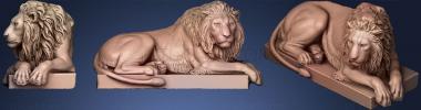3D model Lion Couche (STL)